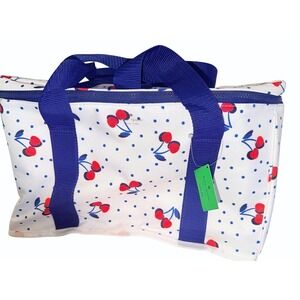 Kate Spade New York Cherry Print Insulated Cooler Tote Bag NWT 16" Large